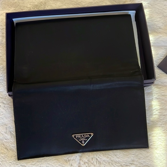 Authentic🖤PRADA MILANO Tessuto Black Nylon Long Unisex Wallet - Picture 6 of 12